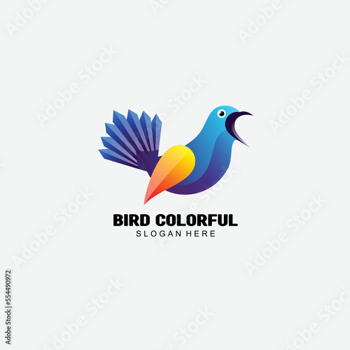 illustration design bird logo colorful © Norin