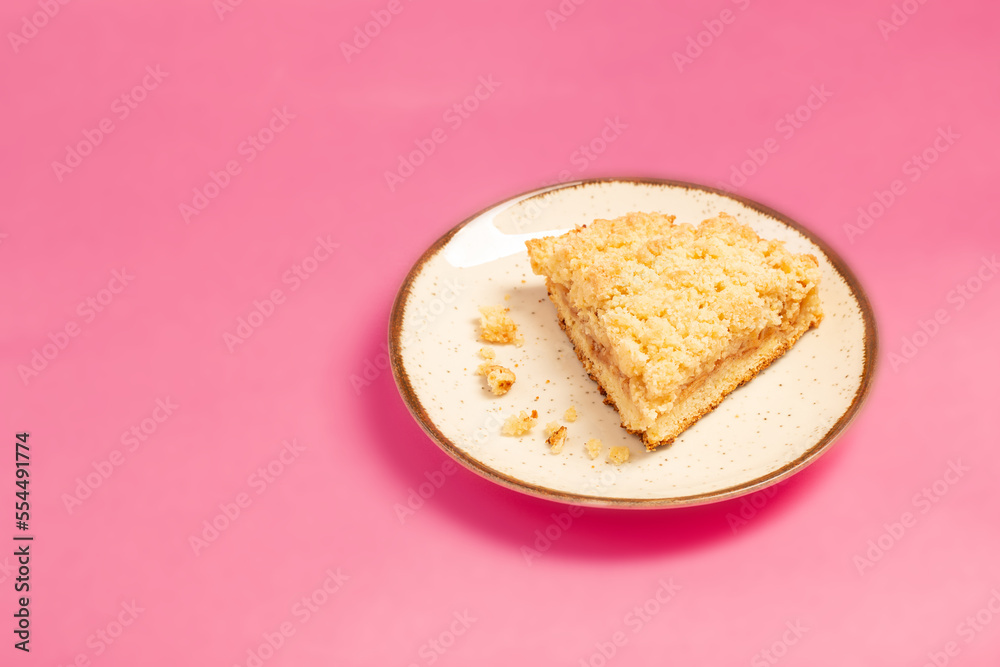 fruity shortcrust pastry pie on pink background fruity shortcrust pastry pie on pink background