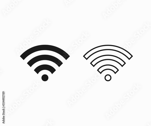 Wifi vector icon, symbol isolated on white background