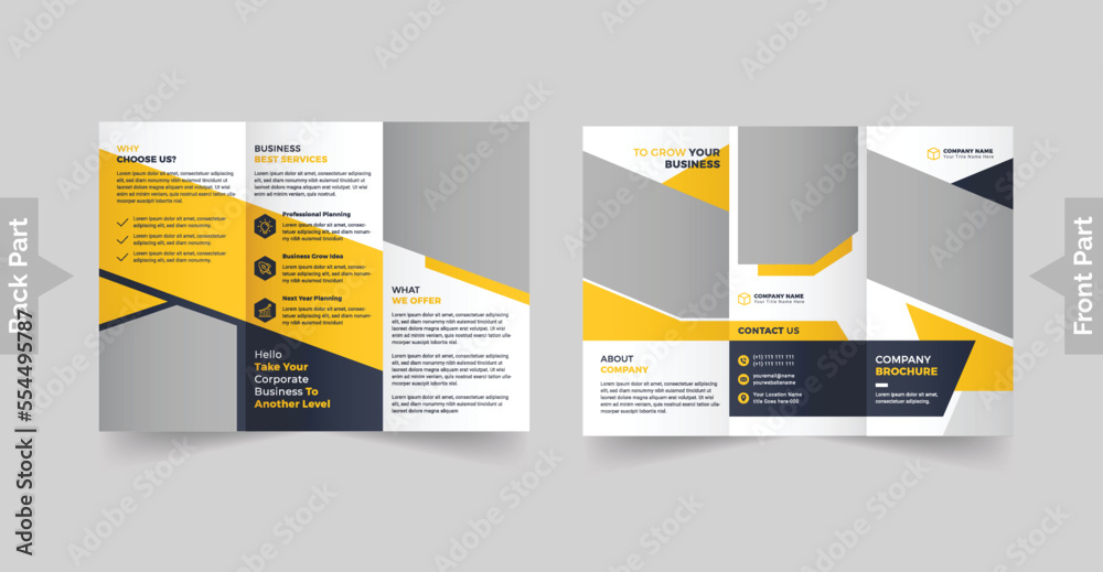 Professional business trifold brochure design template Professional business trifold brochure design template