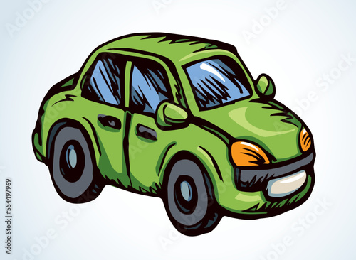 Toy Car. Vector drawing icon
