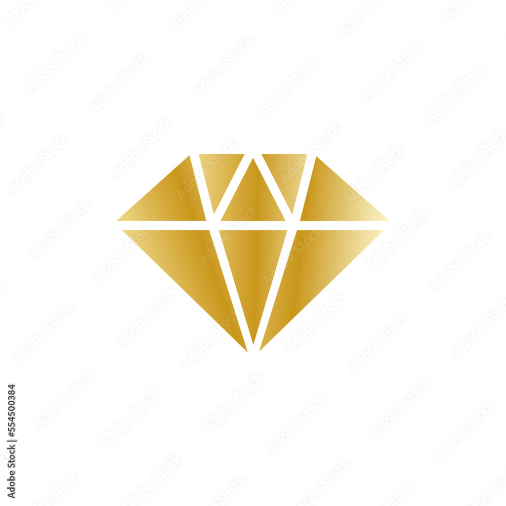 golden diamond icon- vector illustration