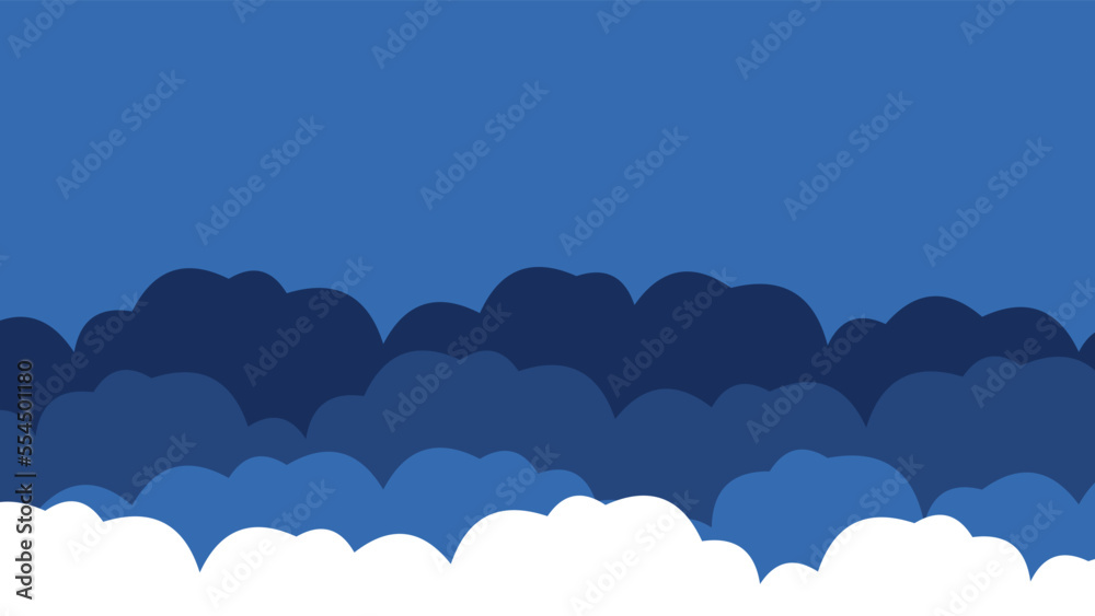 flat clouds background vector illustration