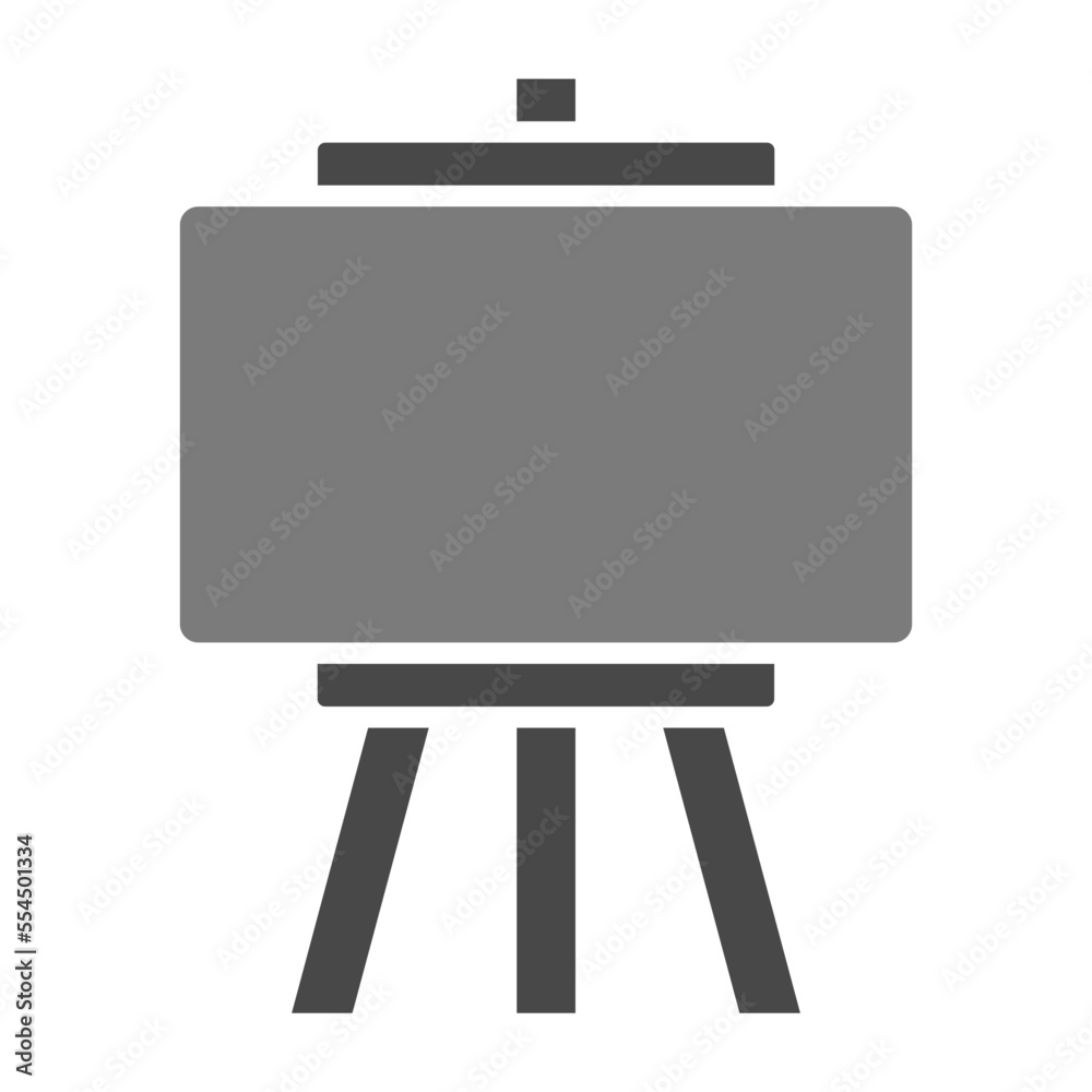 Easel Greyscale Glyph Icon Easel Greyscale Glyph Icon