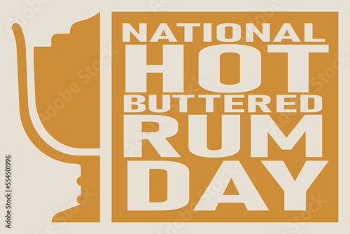 National Hot Buttered Rum Day background.