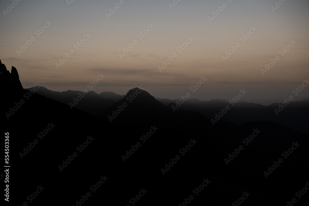 Sunrise in Swiss alps