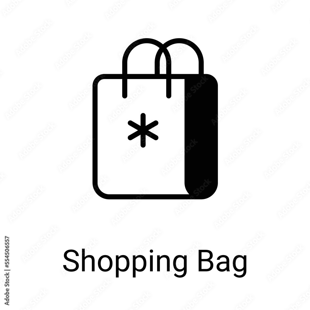 shopping bag icons, editable stoke, stoke illustration.