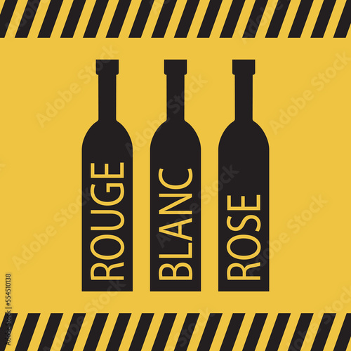 Logo bouteilles vins.