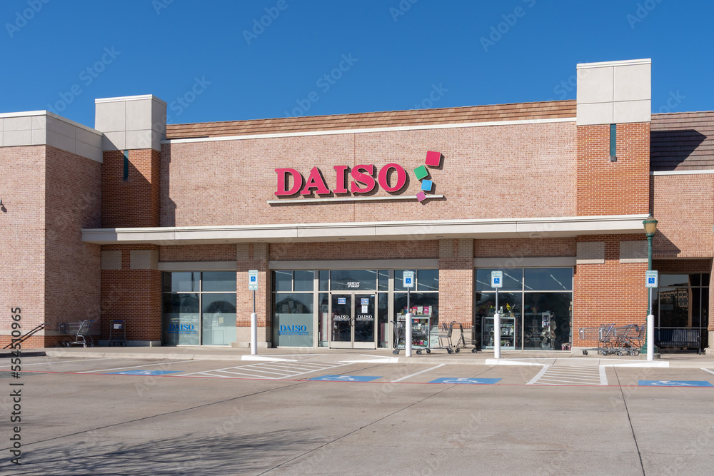 Irving, Texas, USA March 20, 2022 A Daiso Japan store in Irving