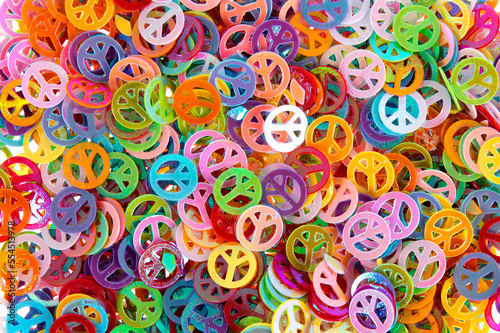 colorful peace sign background