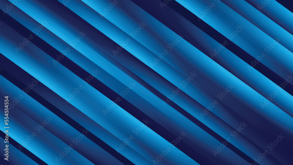 Obraz premium Abstract blue background. diagonal glowing lines and strips.