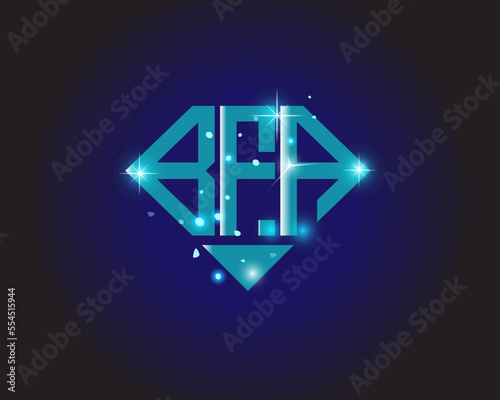 BFA Logo letter monogram with diamond shape design template.
 photo