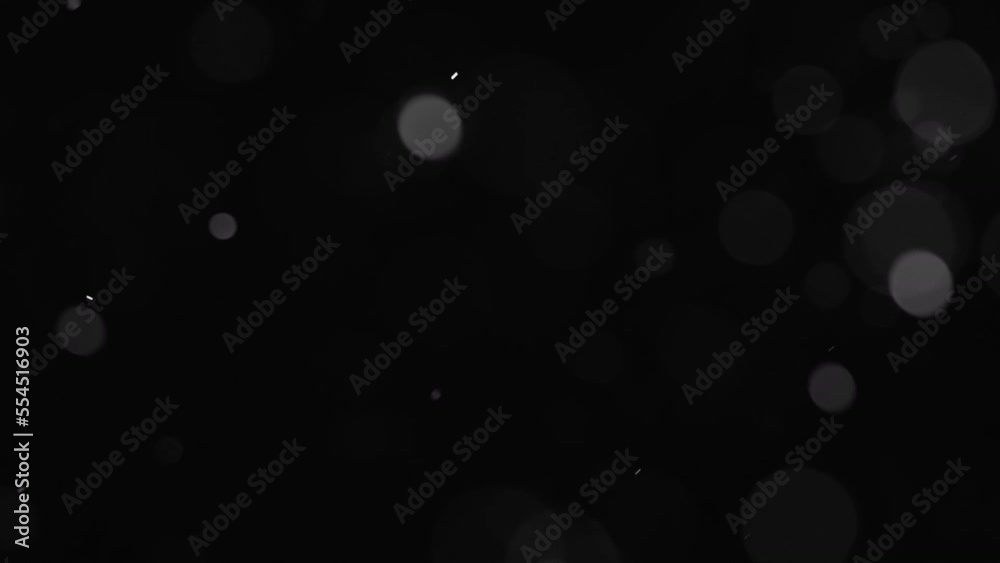 Snow Particles Effects on Black Background Snow Particles Effects on Black Background