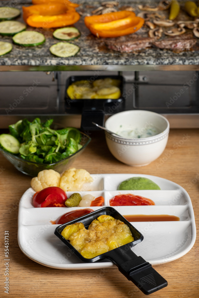 raclette with potatoes