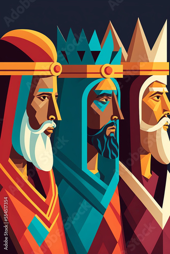 Foto The Three Magi King of Orient, The Three Wise Men Illustration, Melchior, Caspar