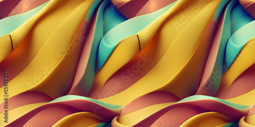 Wallpaper Mural Abstract seamless autumn leaves background, generative ai Torontodigital.ca