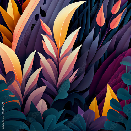 Colorful plants and gradients