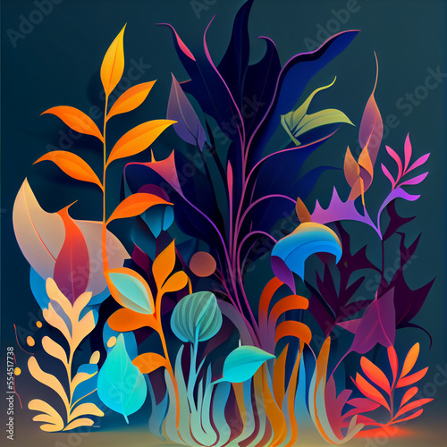 Colorful plants and gradients