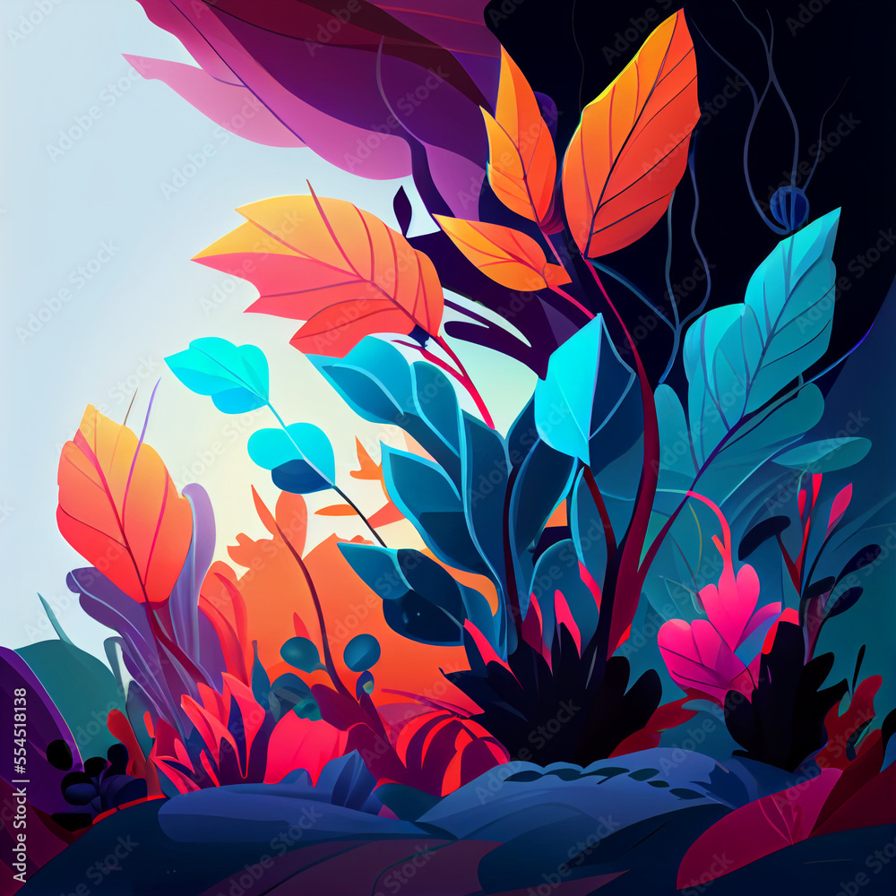 Colorful plants and gradients