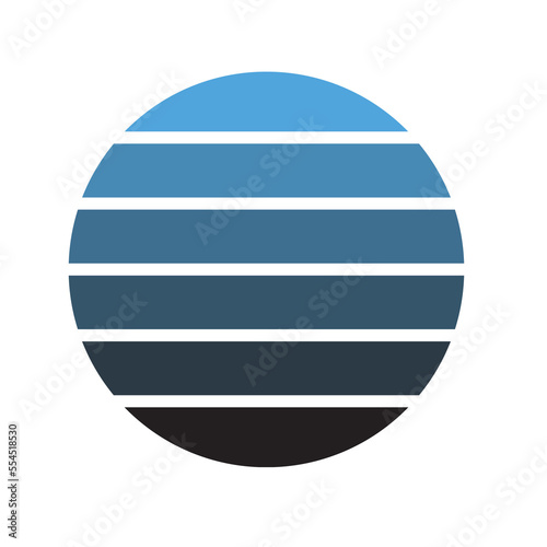 Sunset Retro rainbow striped Color