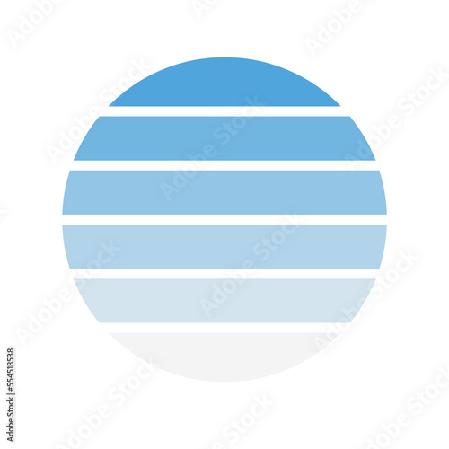 Sunset Retro rainbow striped Color