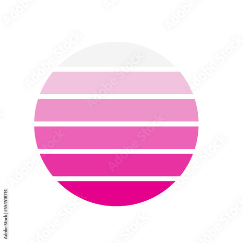 Sunset Retro rainbow striped Color