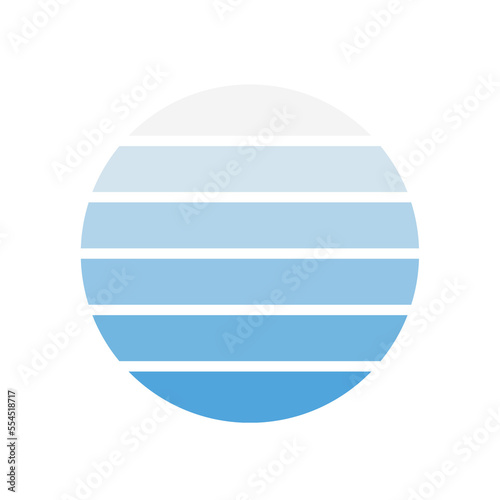 Sunset Retro rainbow striped Color