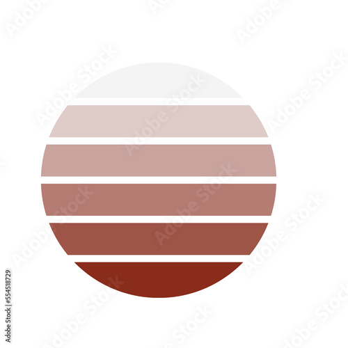 Sunset Retro rainbow striped Color