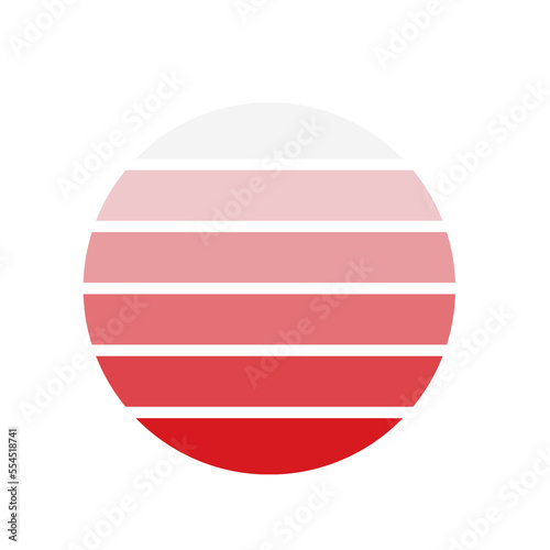 Sunset Retro rainbow striped Color