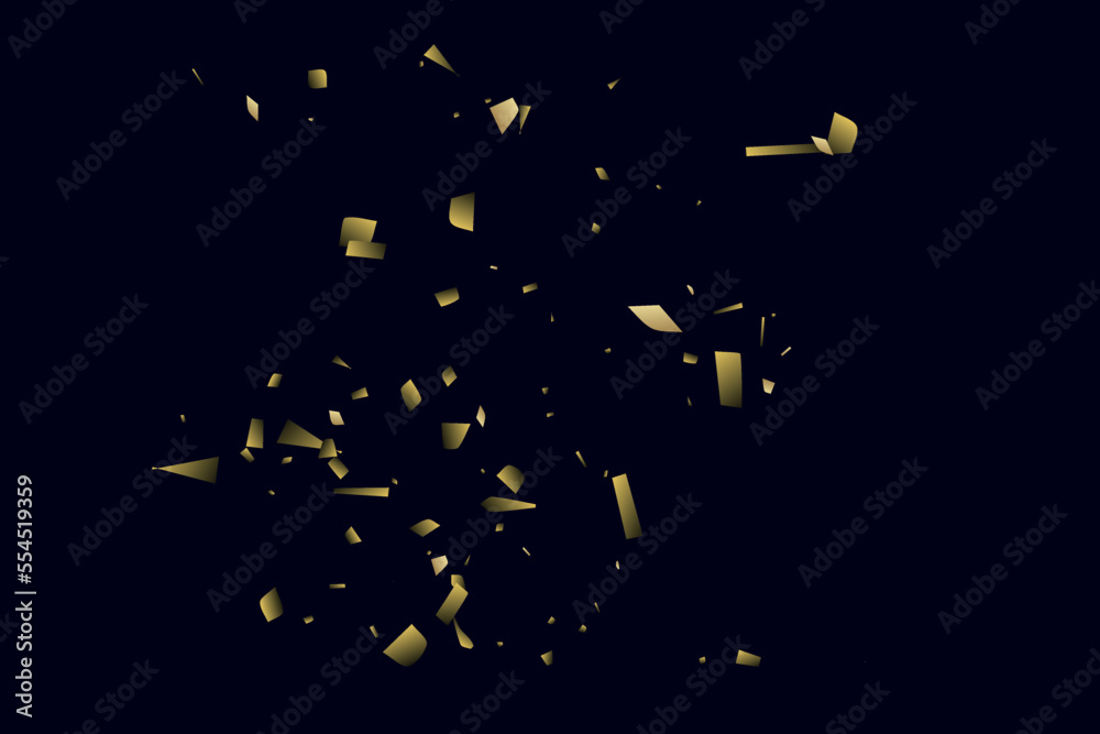 Fototapeta premium Abstract golden confetti. Decorative element. Luxury background for your design.
