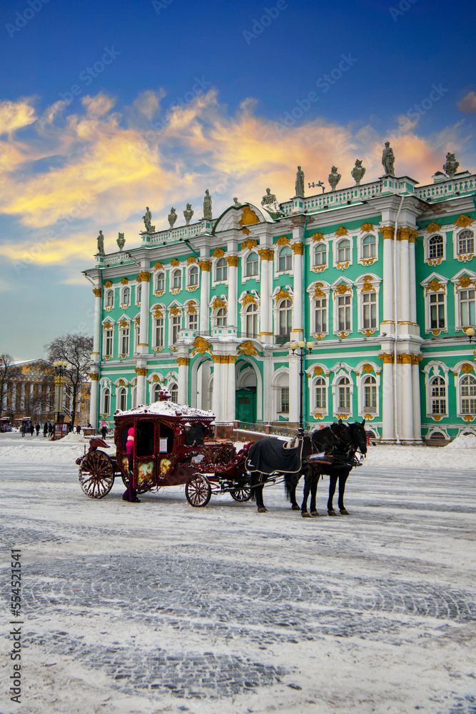 Fototapeta premium Winter in Saint Petersburg, Russia