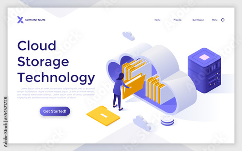 Modern Vector Isometric Illustration For Landing Page