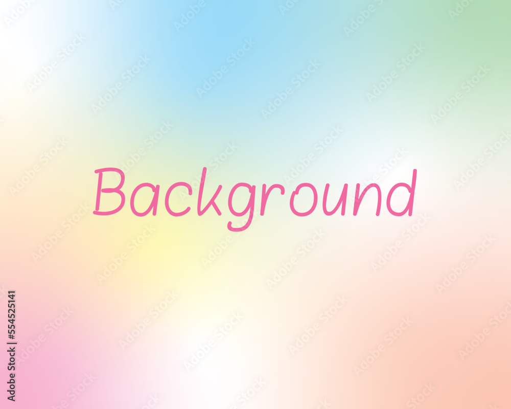 Abstract background with blurred color gradient. Template in pastel colors for design. Vector illustration.