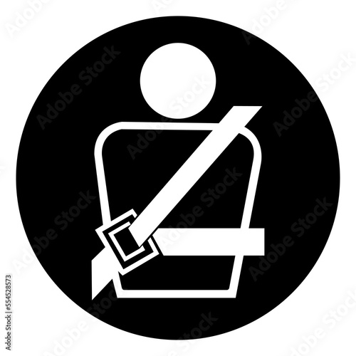 Fasten Seat Belt Symbol Sign,Vector Illustration, Isolated On White Background Label. EPS10