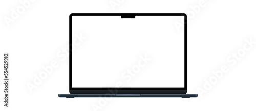 Macbook pro silver notebook with M2 Max chip model, flat laptop computer design.