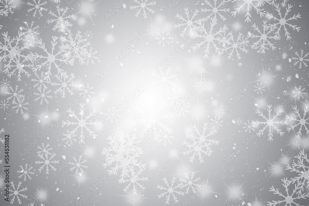 christmas background with snowflakes