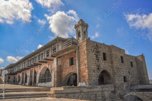 Apostolos Andreas Monastery is a monastery situated just south of Cape Apostolos Andreas, the north-easternmost point of the island of Cyprus, in Rizokarpaso in the Karpass Peninsula. photo