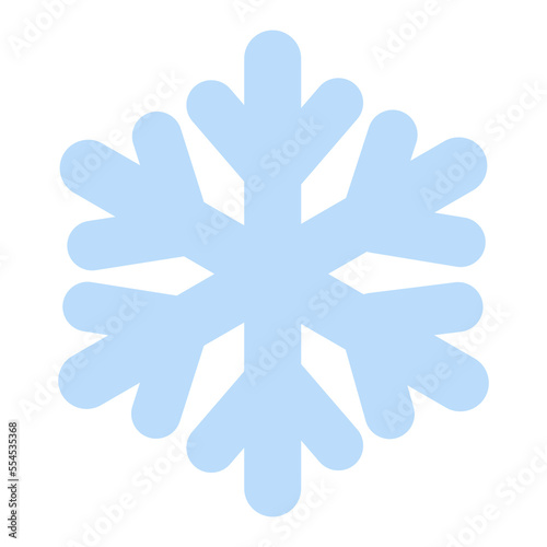 Snowflake light blue icon vector.
