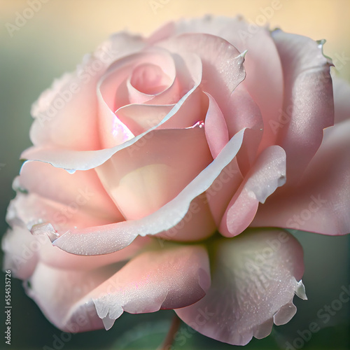 fresh macro pink rose wet
