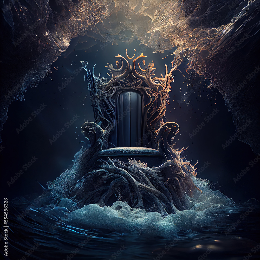 Fototapeta premium fantasy throne underwater