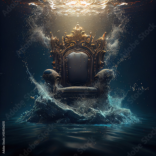 fantasy throne underwater