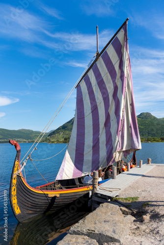 Viking ship replica in Northern Norway