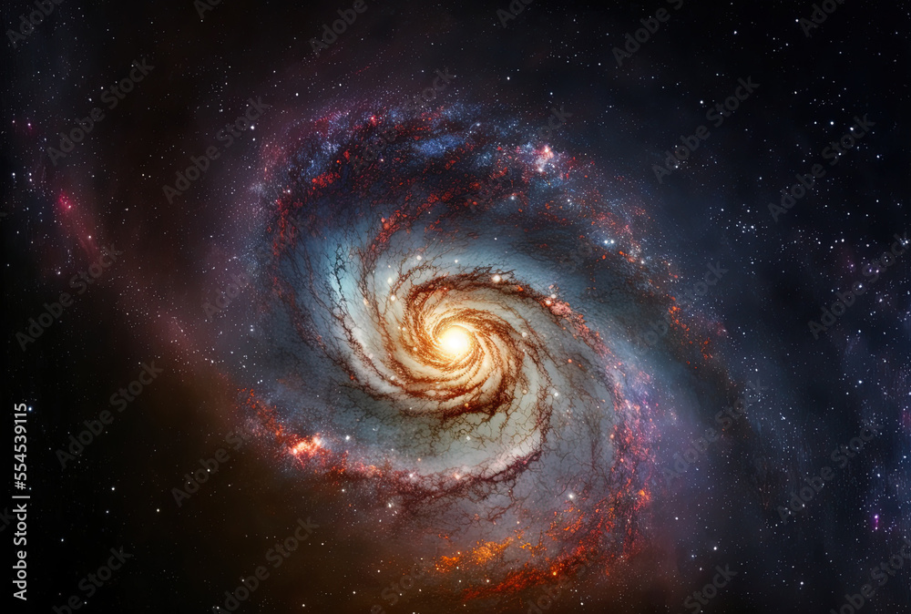 Obraz premium galaxy with stars in the distance. universe. Generative AI