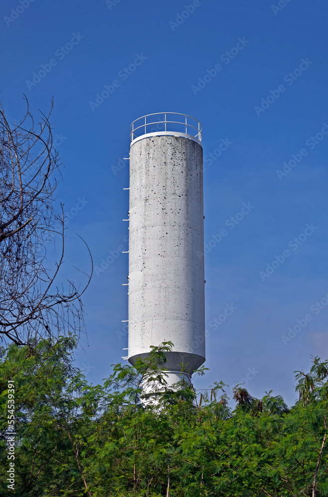 Old water tank under abandoned site construction, Rio Old water tank under abandoned site construction, Rio
