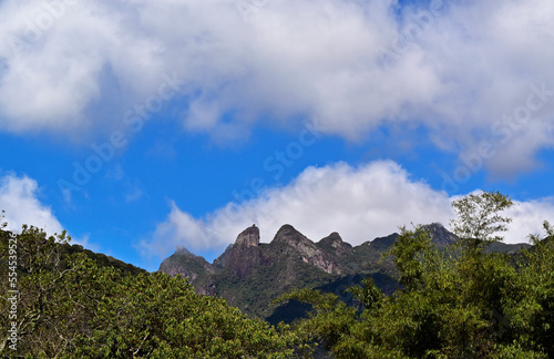Landscape with mountains in Teresopolis, Rio de Janeiro, Brazil