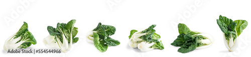 Fotografía Fresh pak choi cabbage on white background