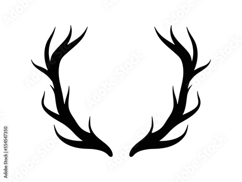 vector hand drawn deer antlers