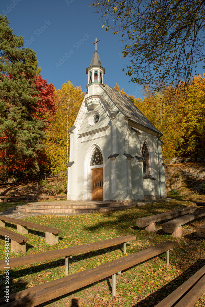 Fototapeta premium The pilgrim's Chapel of the Virgin Mary in Kohutovo. Nova Bana. Slovakia.