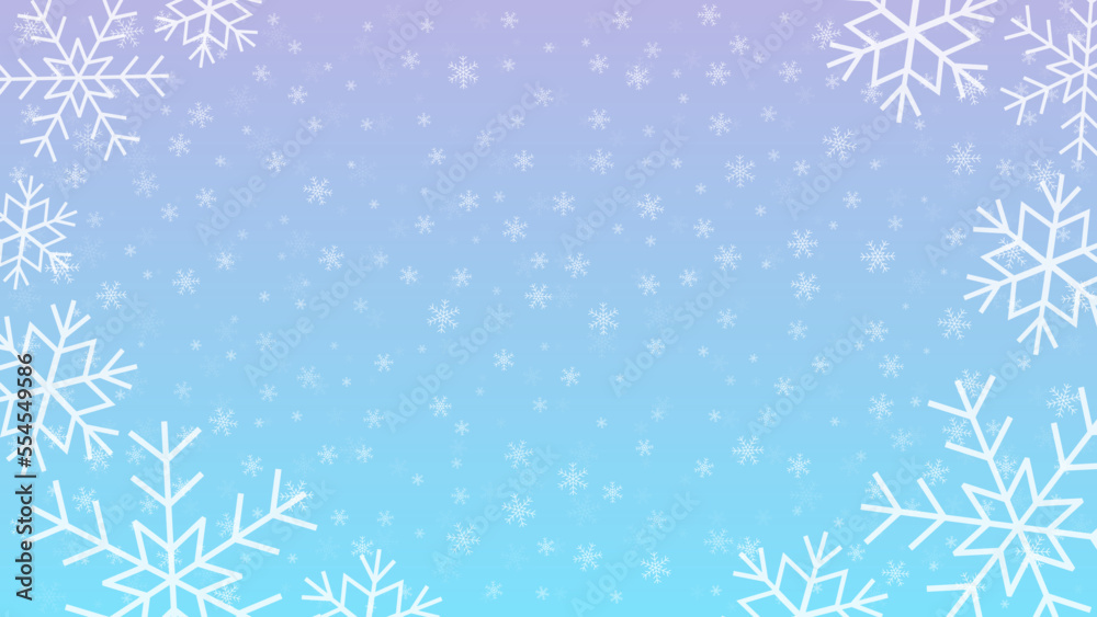 雪が舞い落ちる背景素材,ピンクとブルーのグラデーション,フレーム風 雪が舞い落ちる背景素材,ピンクとブルーのグラデーション,フレーム風