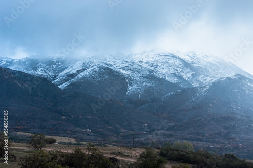 Fototapeta Naklejka Na Ścianę i Meble -  Mountain snow storm